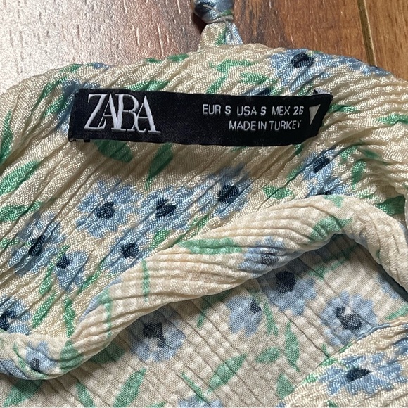 Zara Pastel Floral Cowl Neck Mini Slip Dress Fits XS-S - Picture 5 of 16